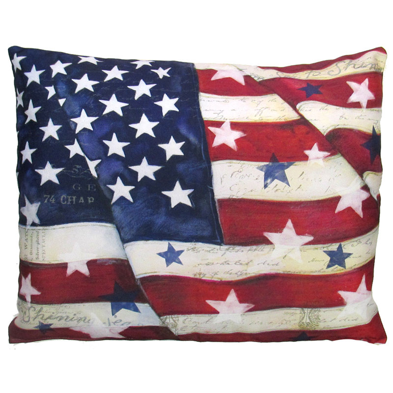Coussin - drapeau américain avec étoiles - 19 x 24