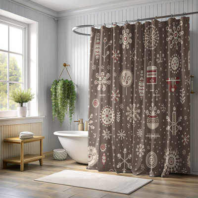 Wintry Abstract Creation - Premium Shower Curtain