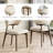 Modern Faux Leather Dining Chair, Solid Wood Kitchen Chairs No Assembly Required, With Padded Seat And Back For Dining Room, Comfortable Design In Beige, Brown Legs (Set of 2)-45914956-48606749-40134678