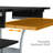 2 Tier Mobile Computer Desk With Printer Shelf & Keyboard Tray Rolling Computer Table For Small Spaces, Compact Study Workstation With Wheels, Space Saving, Black