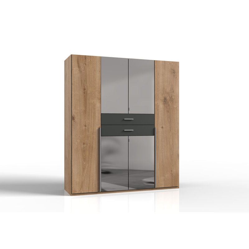Lindsie 4 Door Manufactured Wood Wardrobe