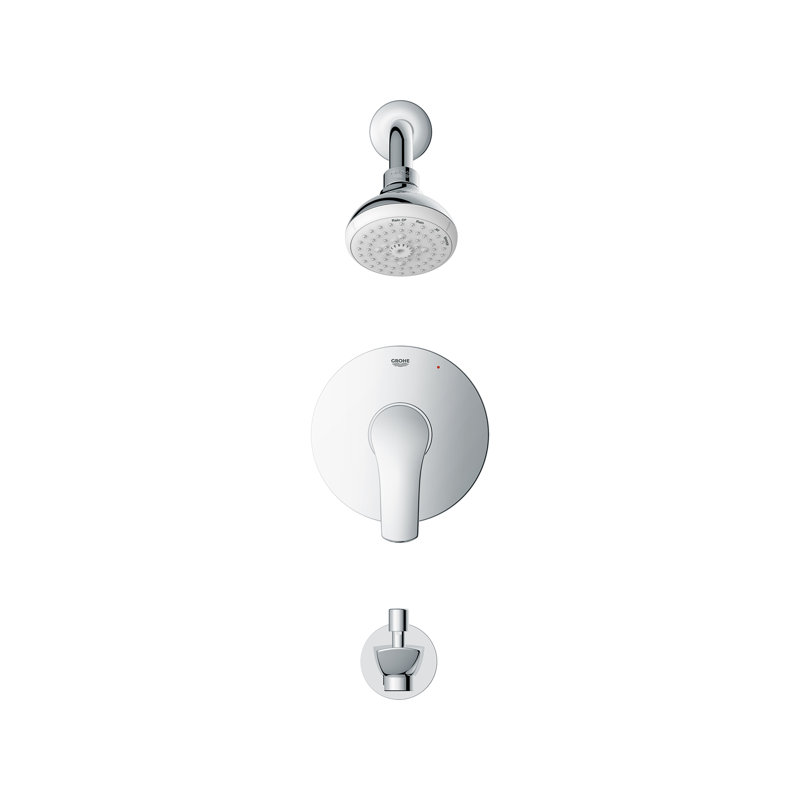 Eurosmart® Tub/Shower Faucet with Rough-in Valve, StarLight Chrome