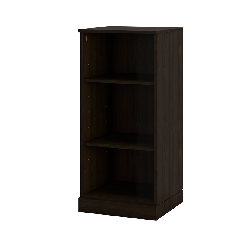 100% Solid Wood Modular Storage Cabinet with Adjustable Shelves, 16.5" Wide x 35.75" Tall, Espresso
