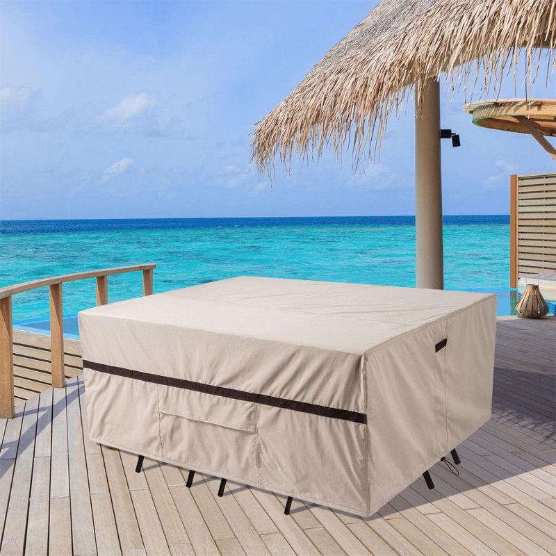 Waterproof Outdoor Furniture Covers Patio Dining Set Cover, 28" H x 75" W 46" D