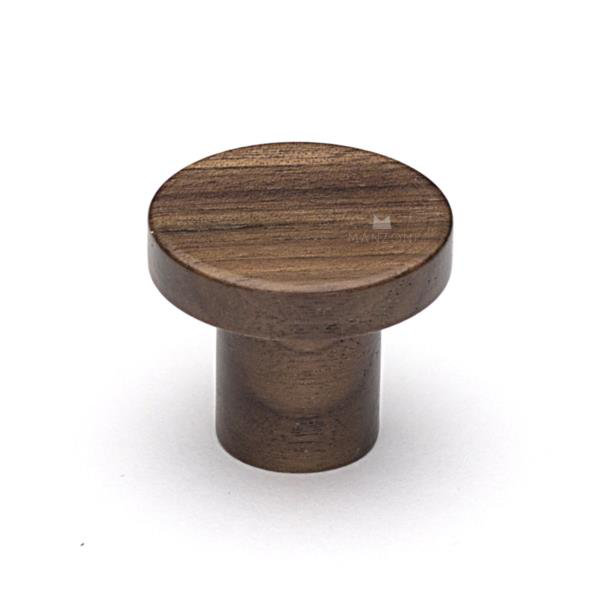 1 1/4" Diameter Round Knob, Walnut