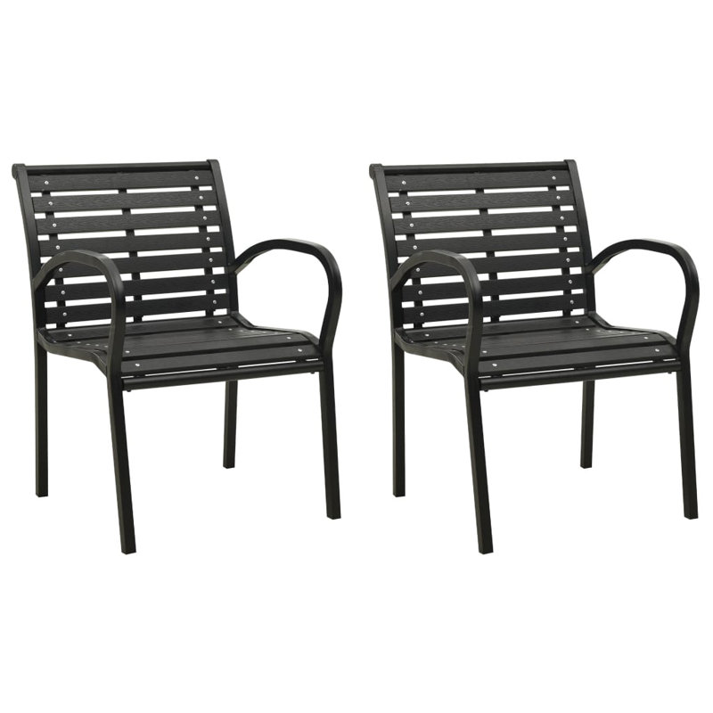 Chaise d'appoint empilable Braith, Noir