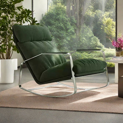 Chaise berçante simple à haut dossier Elegant Home