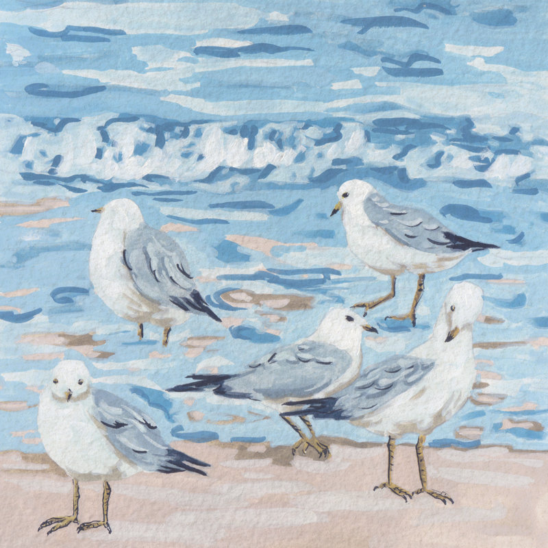 Afomia " Seagull Birds II " by Melissa Wang, 12" H x 12" W