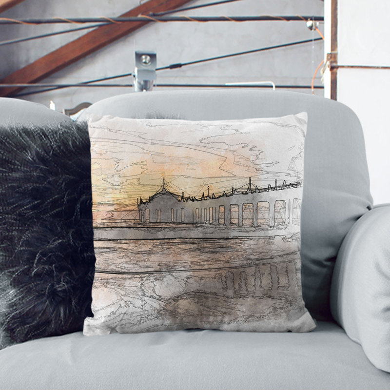 Square Throw Cushion, 40cm H x 40cm W x 15cm D