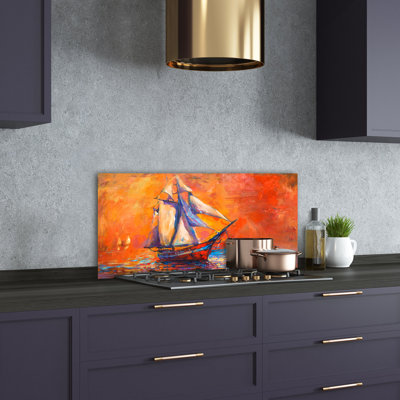 Allaya 50cm W x 100cm L Glass Peel and Stick Panel