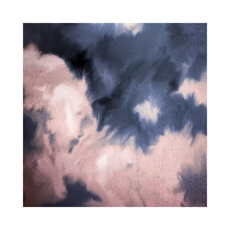Navy Pink Passion by Kimberly Allen - Print on Canvas, 30.48cm H x 30.48cm W x 1.91cm D, Wrapped Canvas