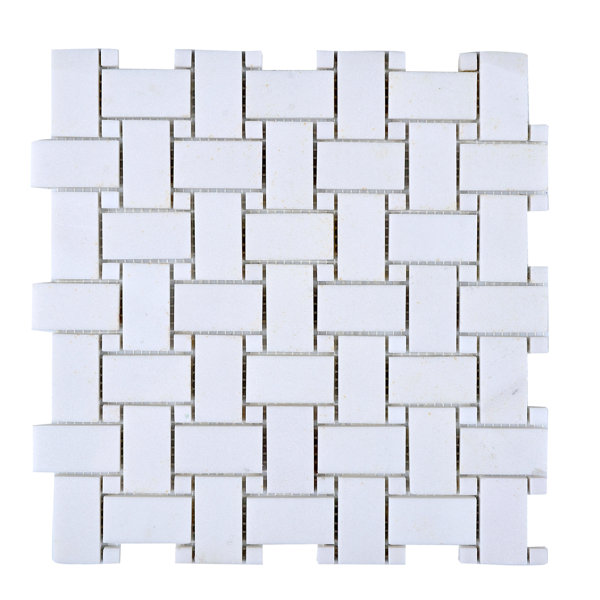 Engineered Stone Basketweave Mosaic Wall & Floor Tile