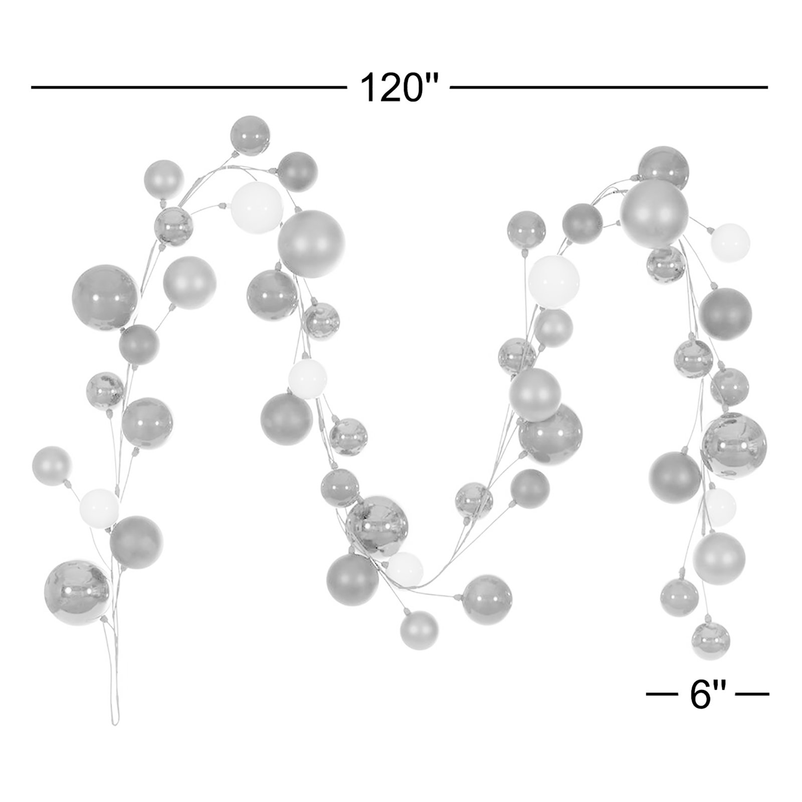 120'' in. Garland, Champagne/Rose