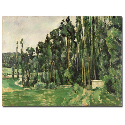 «The Poplars, 1879» par Paul Cezanne - reproduction d'art sur toile