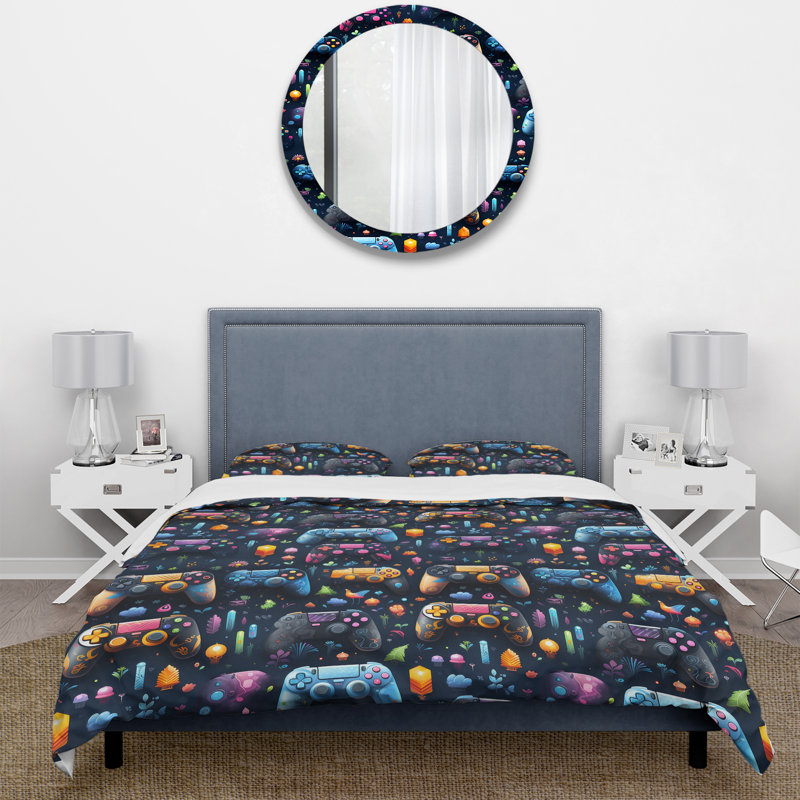 Ensemble de housse de couette Popart, Housse de couette simple + 1 taie décorative stan