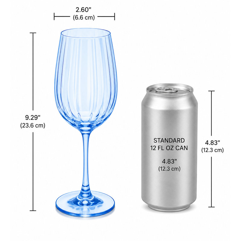 Acrylic Linea 22 oz Wine glass -Blue