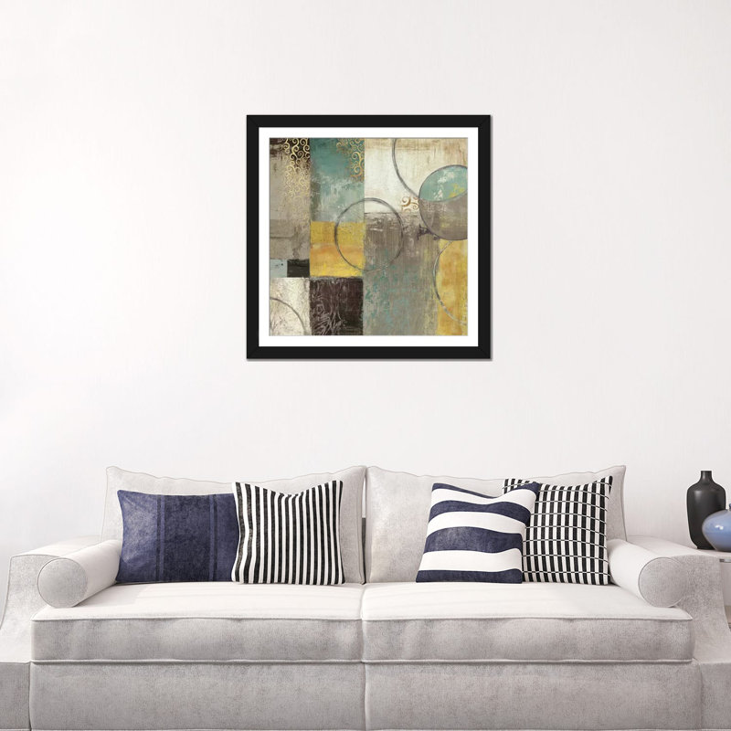 « tranquillité of esprit ii », impression sur toile, Papier d'art encadré noir, Blanc, H 16 po x l 16 po x P 1 po