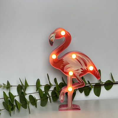 Pink Flamingo Neon Sign - Cute Flamingo Shape Led Night Light, Battery-powered Table Lamp