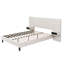 Lit plateforme avec tête de lit, lit plateforme tapissier moderne en velours avec 2 tables de chevet-1306330684-1306330682