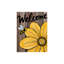 Drapeau de bienvenue Yellow Flower Bee, pour intérieur et extérieur, 35 L x 24 l