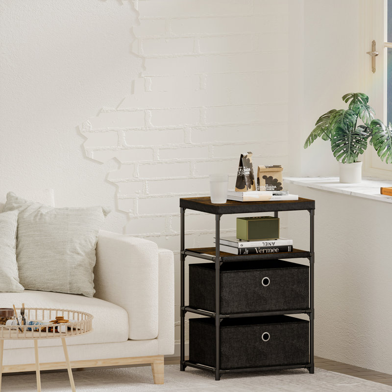 Table de chevet avec tablette ouverte