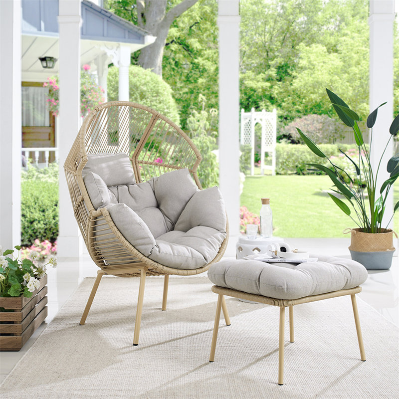 Hamac avec coussin et repose-pieds Baja, Beige