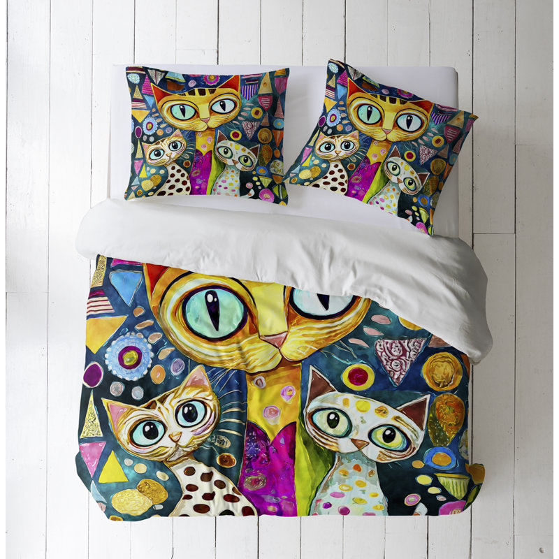 Modern & Contemporary Polyester Duvet Cover, Queen Duvet Cover + 2 Queen Shams
