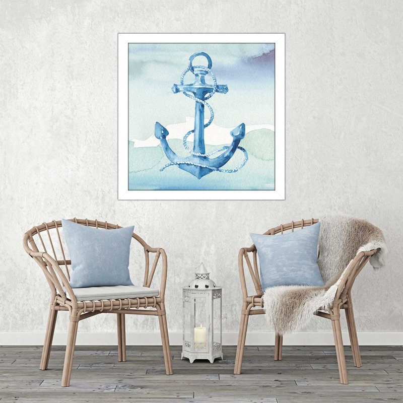 Sea Life II - reproduction sur toile, H 21,5 po x l 21,5 po x P 0,75 po, Cadre blanc