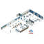 Table d'apprentissage collaboratif avec pieds de luxe - carré - l 42 po x L 42 po-36019542-36019538