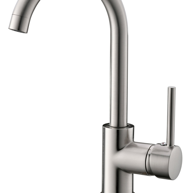 Kitchen Faucet Single Handle Stainless Steel,Commercial Single Hole Kitchen Sink Faucet,Modern One Hole Bar Sink Faucet