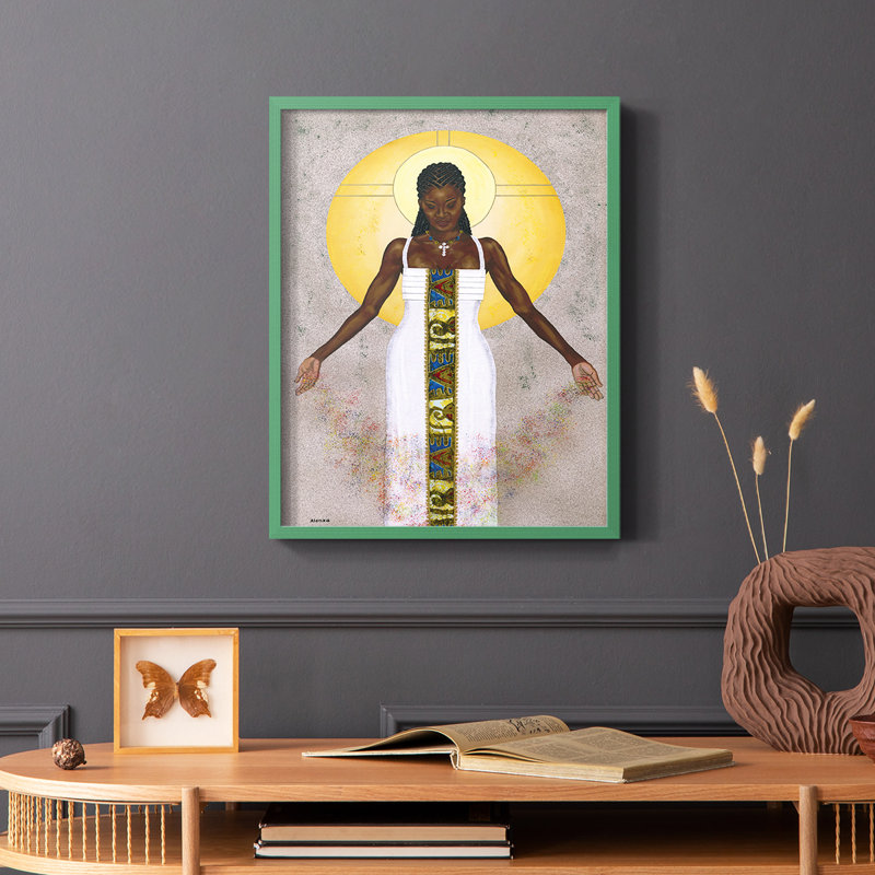 «Her Peace», reproduction encadrée - bois massif, Vert, H 10 po x l 8 po