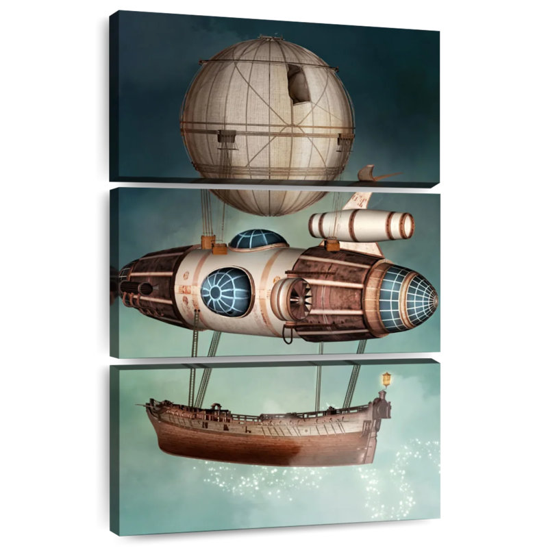 Dirigeable Mehar Steampunk, H 32 po x l 20 po