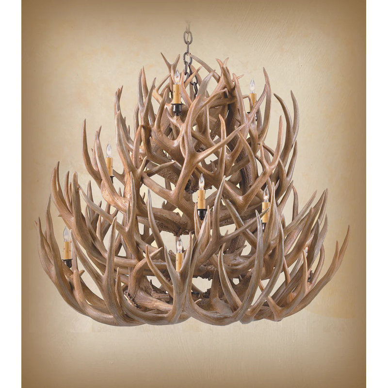Lustre à niveaux 11 lumières Ridder Antler