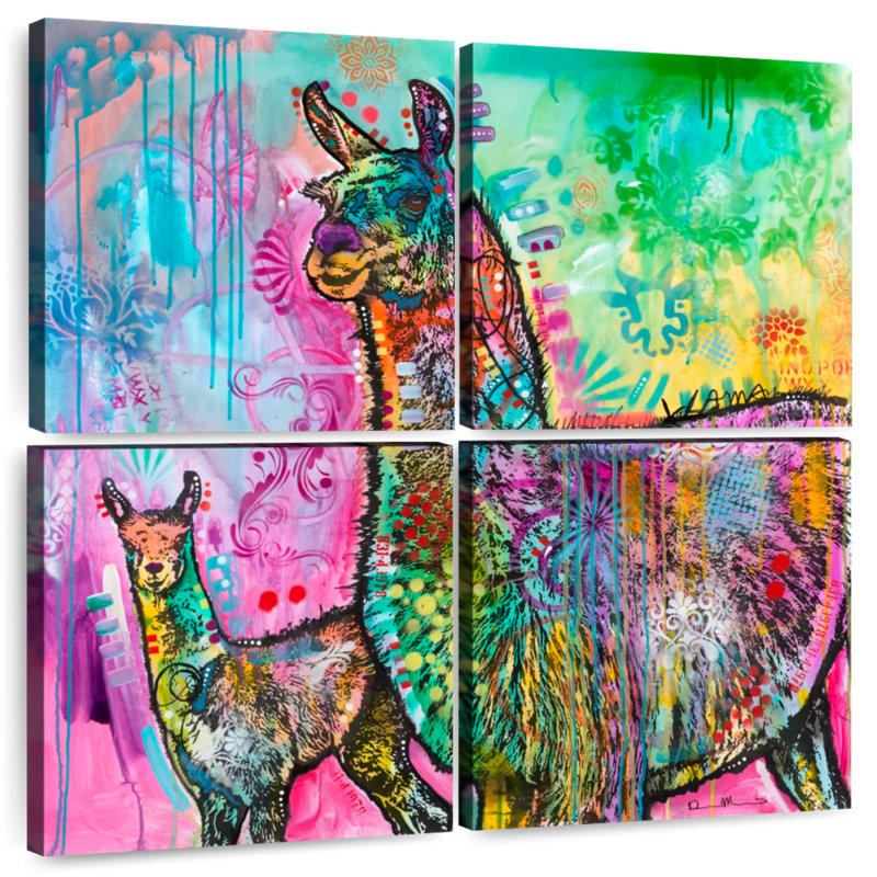 Brampt Psychedelic Llama, 38" H x 38" W