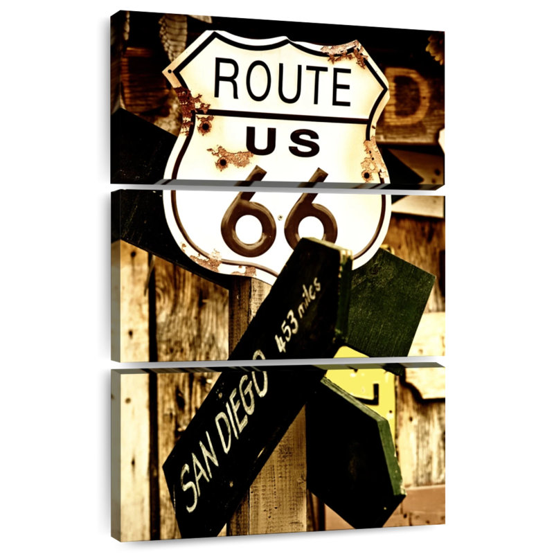 Panneau Mehar Route 66, H 38 po x l 24 po