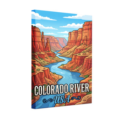 Scenic & Cityscapes Colorado River Canyon Landscape Usa Art Print