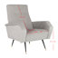 Fauteuil 27,5 po en velours capitonné-23514798