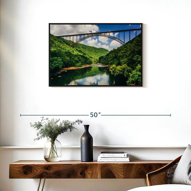 Pont New River Gorge, Cadre flottant noir, 31 po x 21 po
