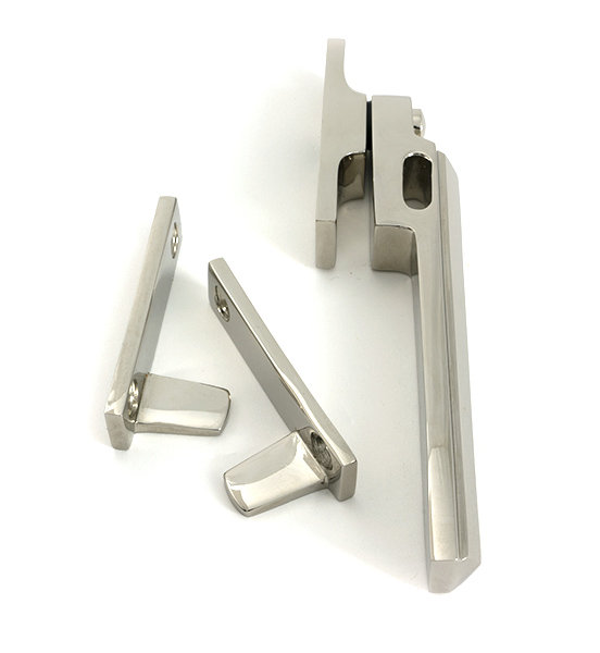 Art Deco Night-Vent Locking Fastener, Polished Nickel