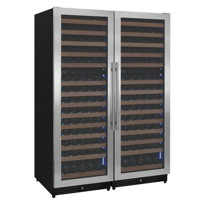 Allavino Reserva Series 308 Bottle 71" Tall Four Zone Stainless Steel Side-by-Side Wine Refrigerator — FIN-0017934 | Fridge.com