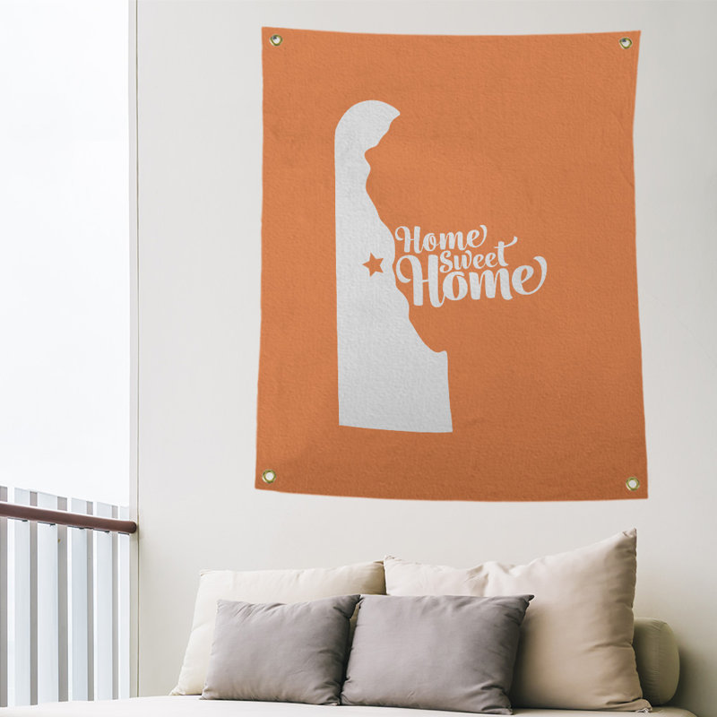 Tapisserie murale dover doux pour la maison, H 80 po x l 59 po, Orange