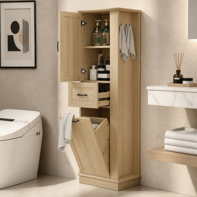 Armoire à linge autoportante, Gris