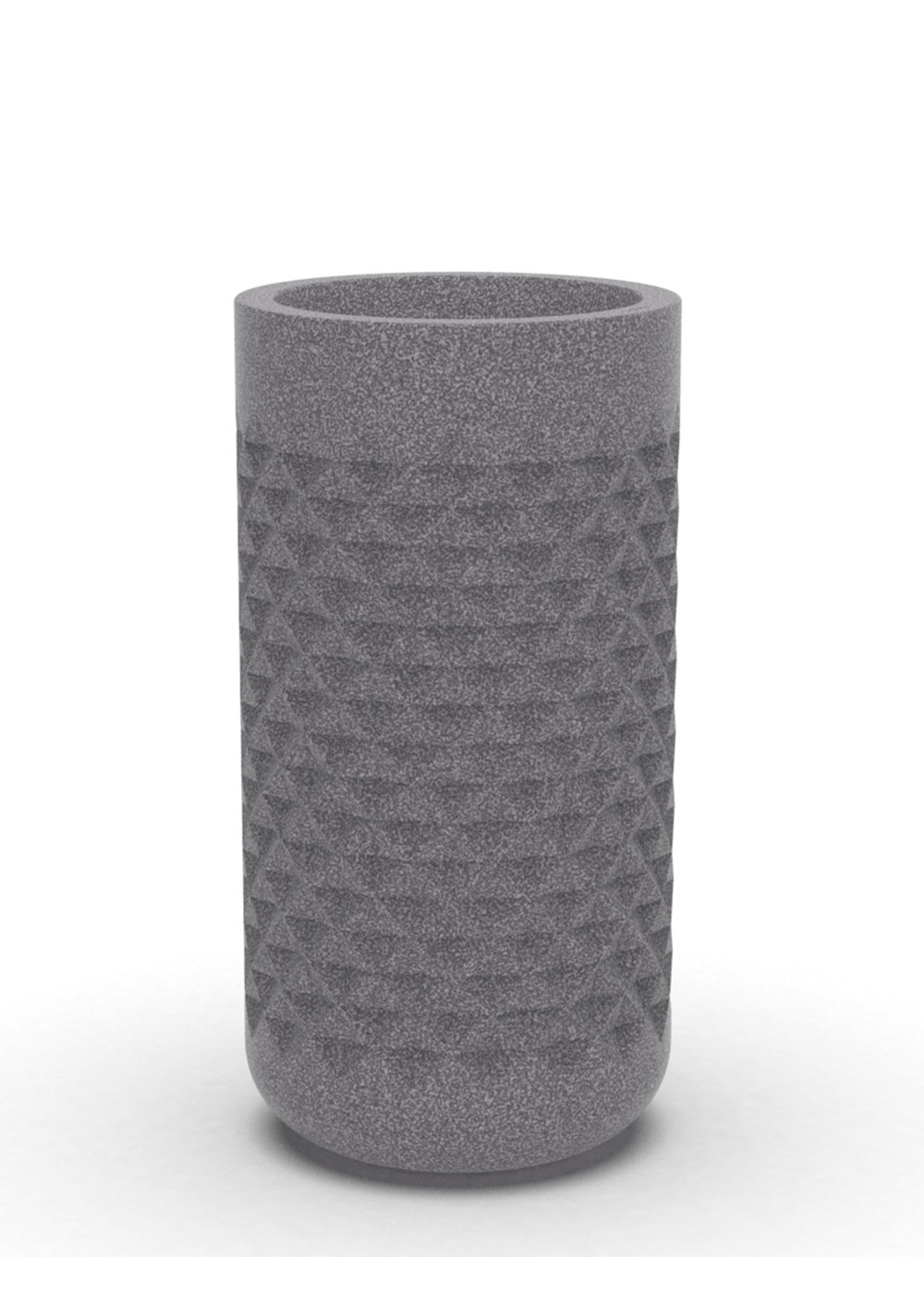 Lisle Pot Planter, Granite, 36" H x 18" W x 18" D