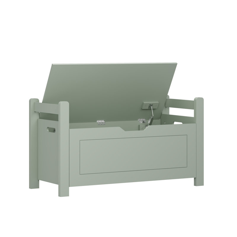Banc avec rangement rabattable et siège souple, Sauge