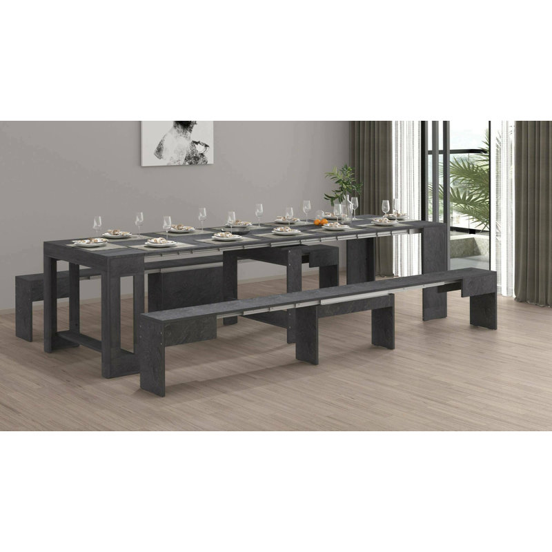 Nazish 4 -Person Dining Set, Slate