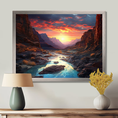 «Canyon Desert Sunset I», reproduction d'art sur toile