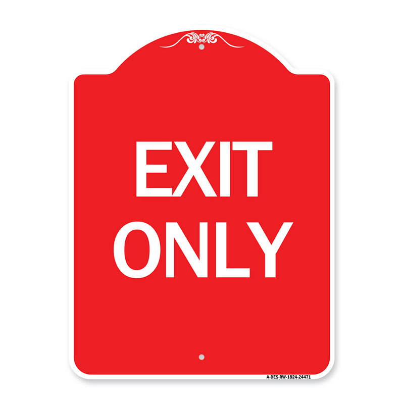 Enseigne Signmission Designer Series - sortie seulement / 24471, H 24 po x l 18 po x p 1 po