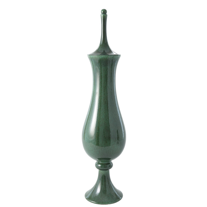 Tower Jar-Emerald, 39" H x 8" W x 8" D, Emerald