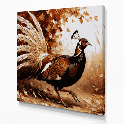 Oiseaux, art mural sur toile beige