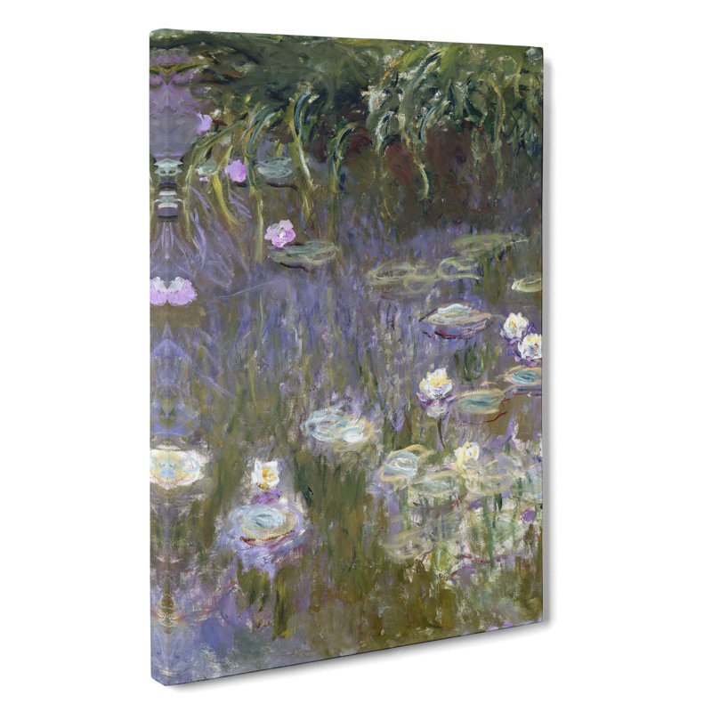 Water Lilies Lily Pond Vol.25 by Claude Monet - Wrapped Canvas Painting, 76cm H x 50cm W x 3cm D